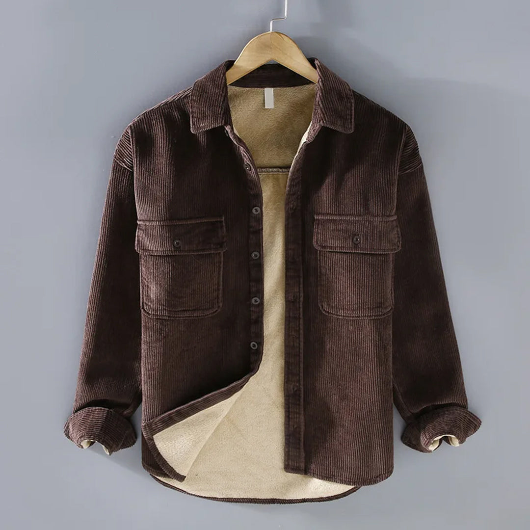 Corduroy Winter Shirt for Men - Dorian-Brown-M-State of Style