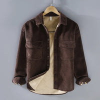 Corduroy Winter Shirt for Men - Dorian-Brown-M-State of Style