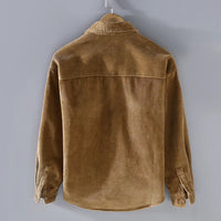Corduroy Winter Shirt for Men - Dorian-Khaki-M-State of Style