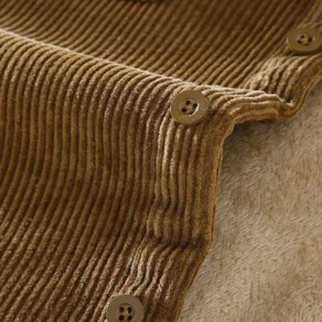 Corduroy Winter Shirt for Men - Dorian-Khaki-M-State of Style