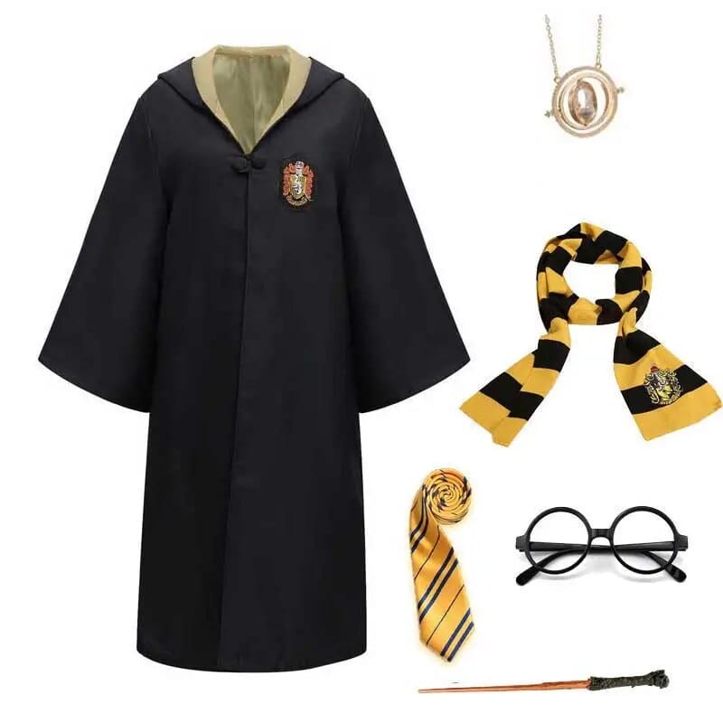 Costume Set Child – WizardWay-Yellow + accessories-115 cm-State of Style