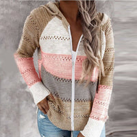 Cosy Hooded Knit Cardigan | Perfect for Chilly Days-Khaki Pink Grey-S-State of Style