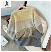 Cosy Plus Size Lazy Day Patch Colour Sweater-Green-L-State of Style