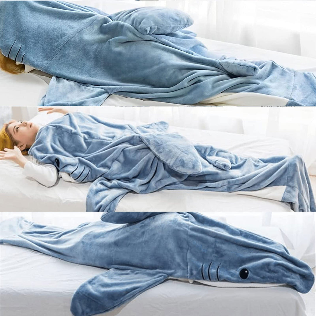 Cosy Shark Blanket Suit – Snuggly Wearable Sleeping Bag-One size fits most-State of Style