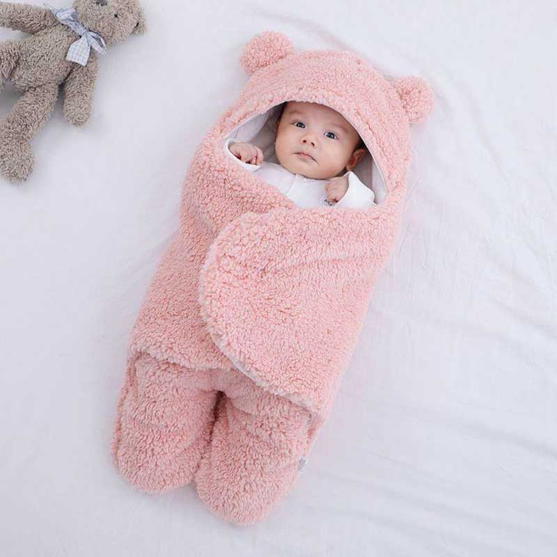 CosyCub Baby Wrap Sleeping Bag-0-6 Months-Flamingo pink-State of Style