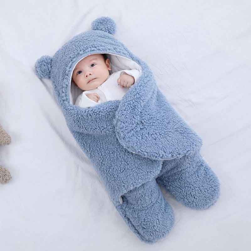 CosyCub Baby Wrap Sleeping Bag-0-6 Months-Sea blue-State of Style