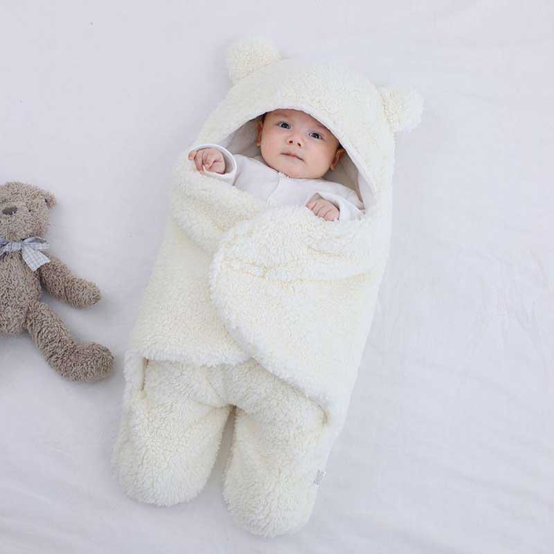 CosyCub Baby Wrap Sleeping Bag-0-6 Months-Snow White-State of Style