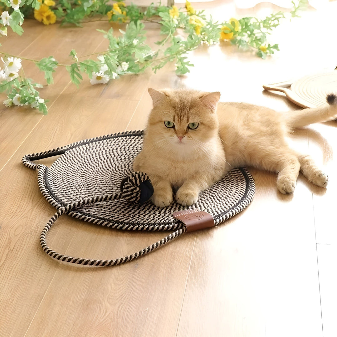 Cotton Cat Scratching Mat of Rope - ClawGuard-Black-State of Style