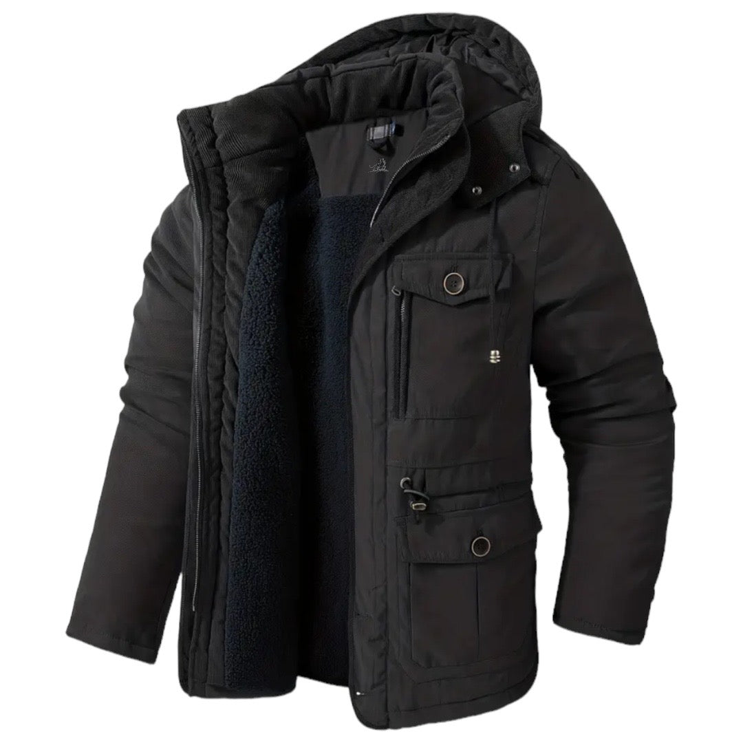 Cotton Jacket for Active Men - Apex Shift-Black-S-State of Style