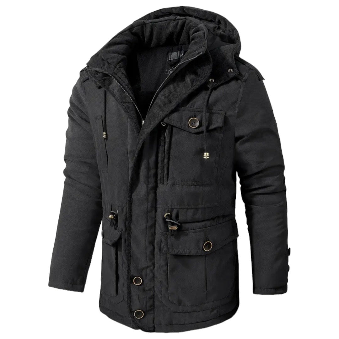 Cotton Jacket for Active Men - Apex Shift-Black-S-State of Style