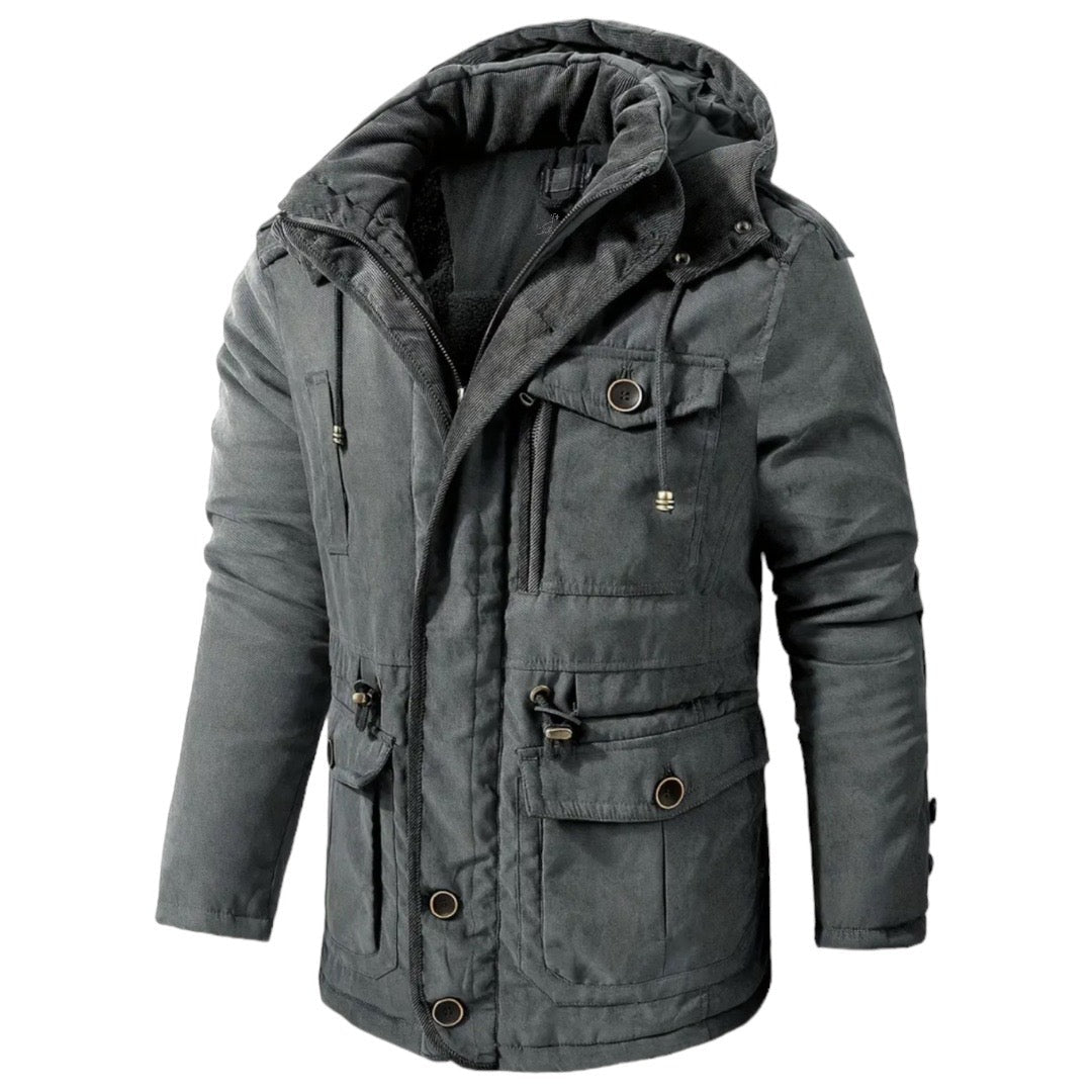 Cotton Jacket for Active Men - Apex Shift-Grey-S-State of Style