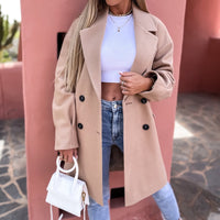 Cotton Jacket in Berry | Women's Fashion-Khaki-S-State of Style