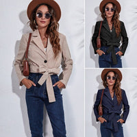 Courtney's Jacket | Stylish and Versatile Women's Crop Jacket-Navy Blue-S-State of Style
