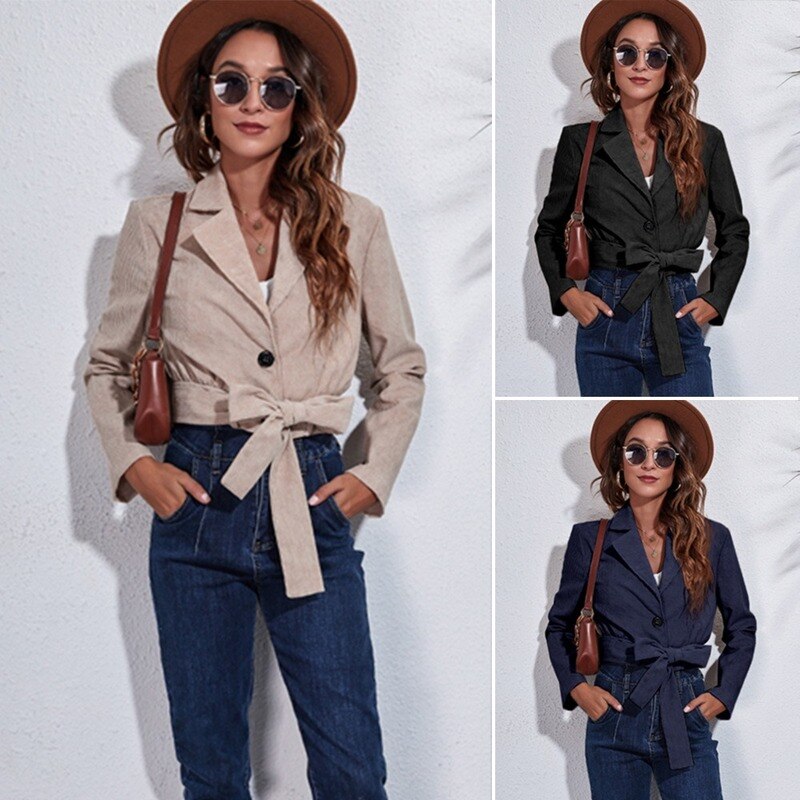 Courtney's Jacket | Stylish and Versatile Women's Crop Jacket-Navy Blue-S-State of Style