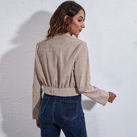 Courtney's Jacket | Stylish and Versatile Women's Crop Jacket-Navy Blue-S-State of Style