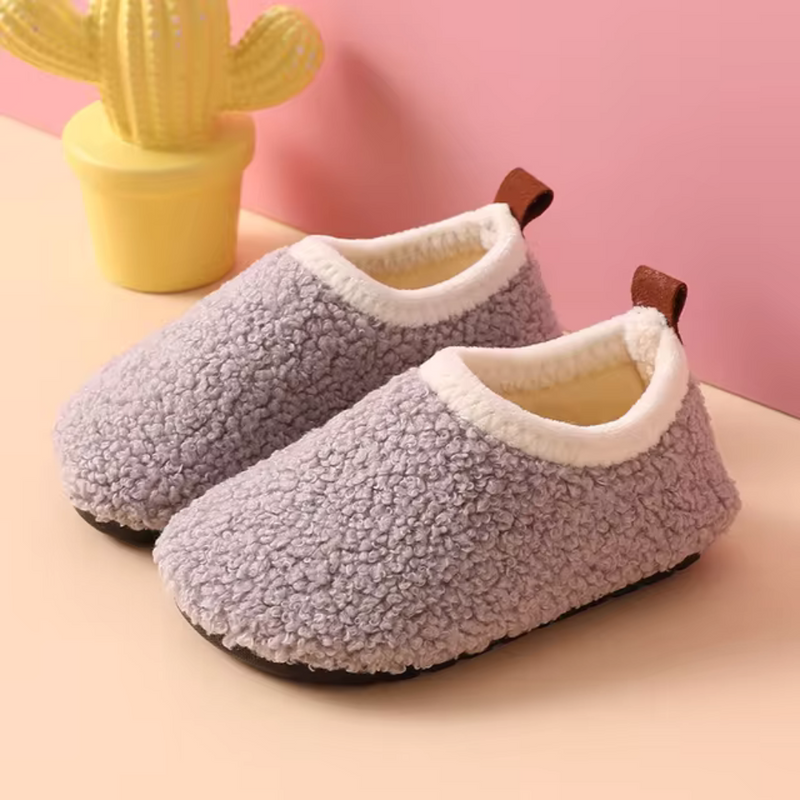 Cozy Kid Slippers | Warm and padded slippers for small children-Gray-7-8 (13.5cm)-State of Style