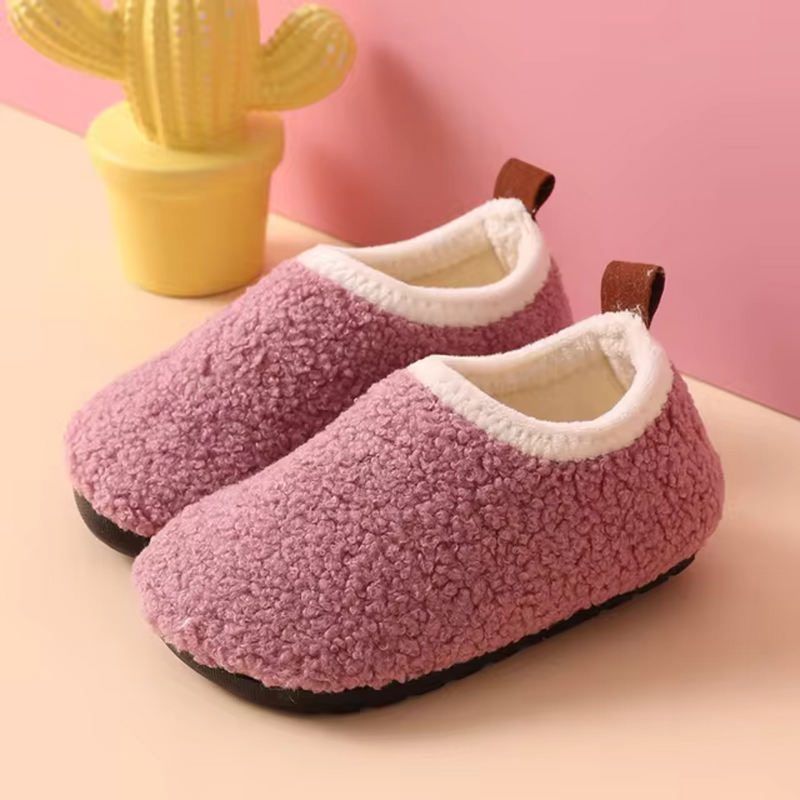 Cozy Kid Slippers | Warm and padded slippers for small children-Pink-7-8 (13.5cm)-State of Style