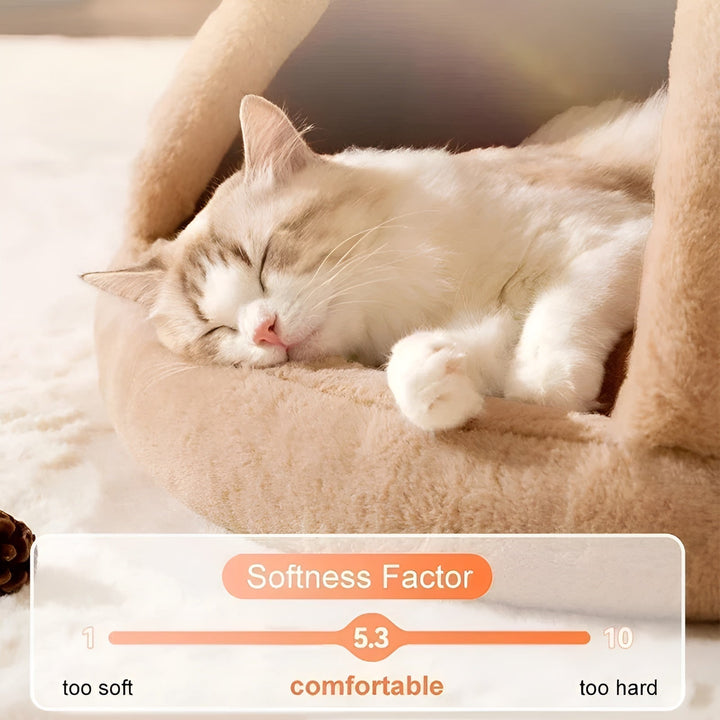 Cozy Tent House for Pets - PurrPalace-Brown-S-State of Style