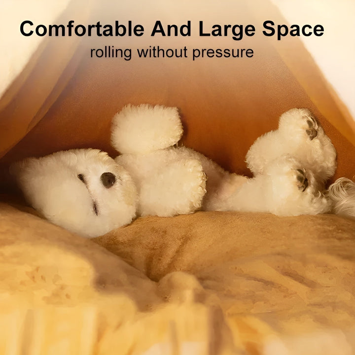 Cozy Tent House for Pets - PurrPalace-Brown-S-State of Style