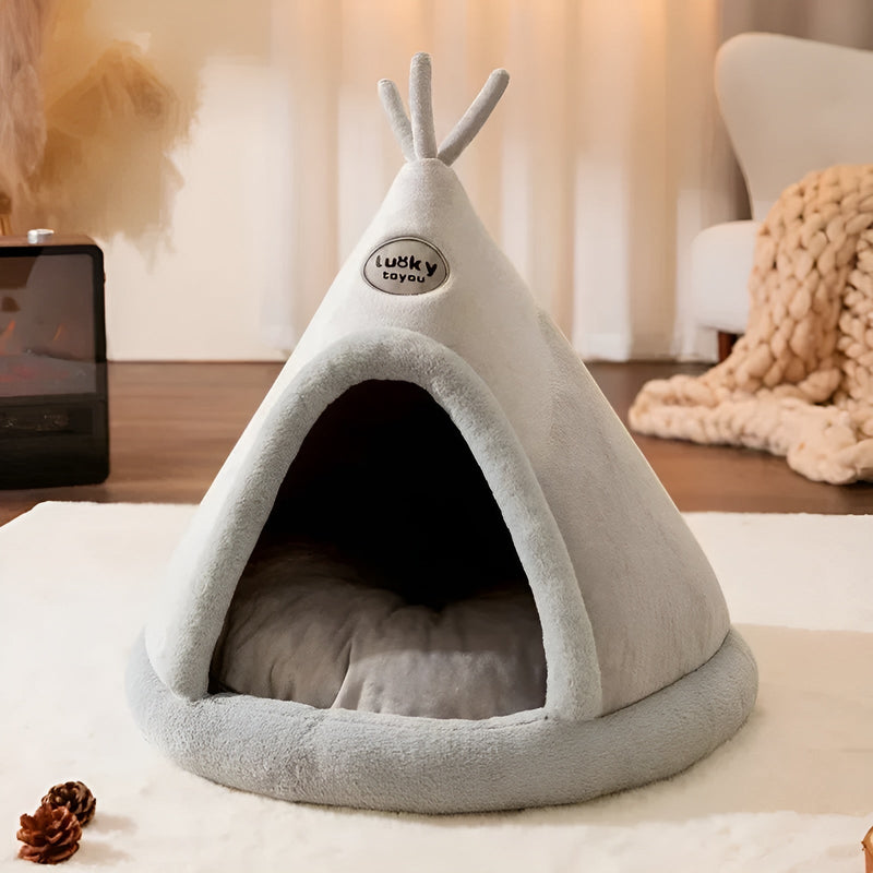 Cozy Tent House for Pets - PurrPalace-Grey-S-State of Style