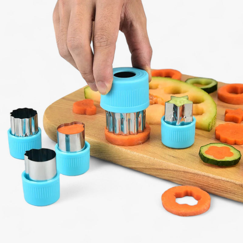 Creative Cutter Set for Cookies & Fruit – StarHeart-Green-State of Style