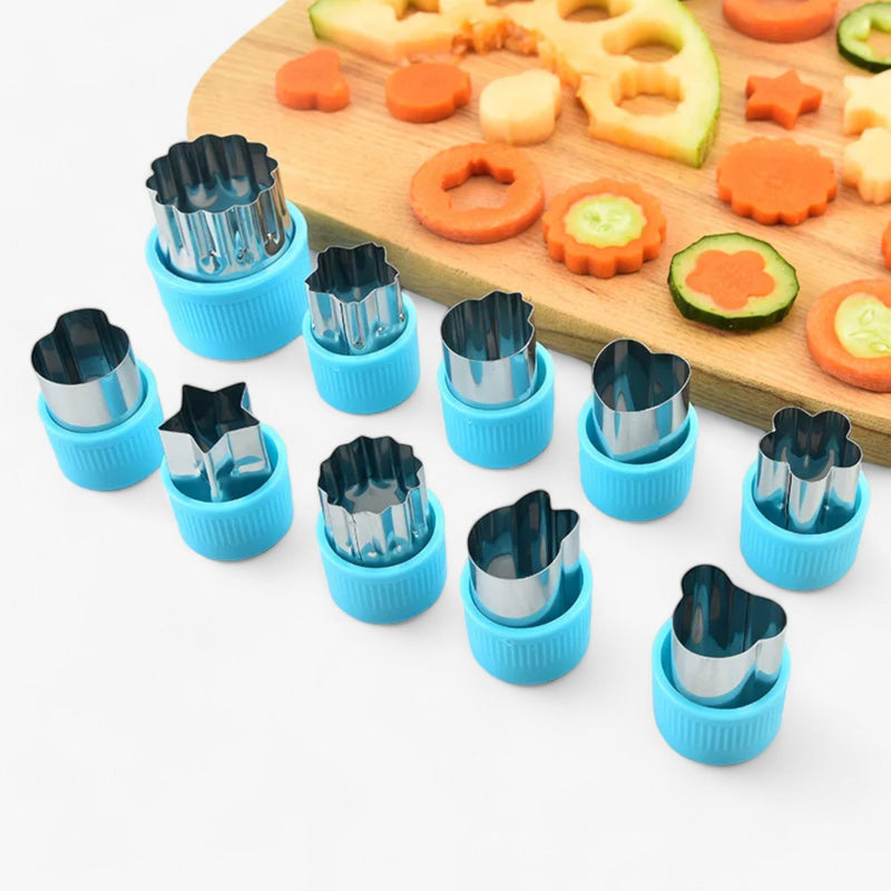 Creative Cutter Set for Cookies & Fruit – StarHeart-Green-State of Style