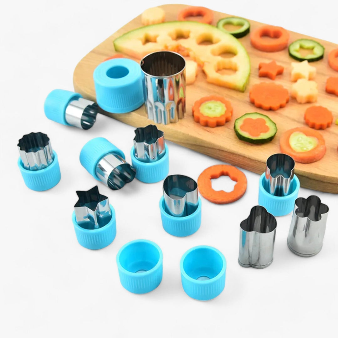 Creative Cutter Set for Cookies & Fruit – StarHeart-Green-State of Style