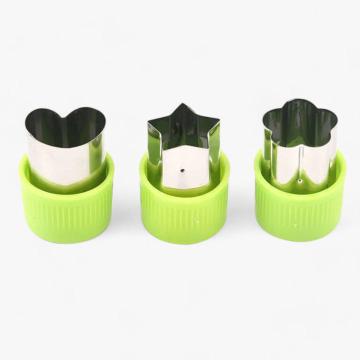 Creative Cutter Set for Cookies & Fruit – StarHeart-Green-State of Style