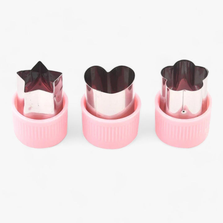 Creative Cutter Set for Cookies & Fruit – StarHeart-Pink-State of Style
