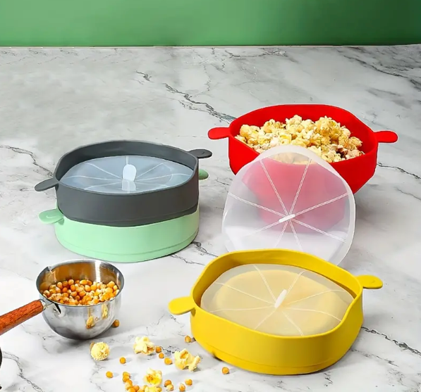 CrispyPop Non-Stick Popcorn Maker-Red-State of Style