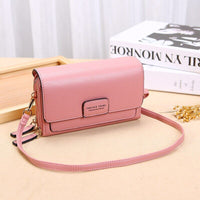 Crossbody Bag Made of Leather-Pink-2-State of Style