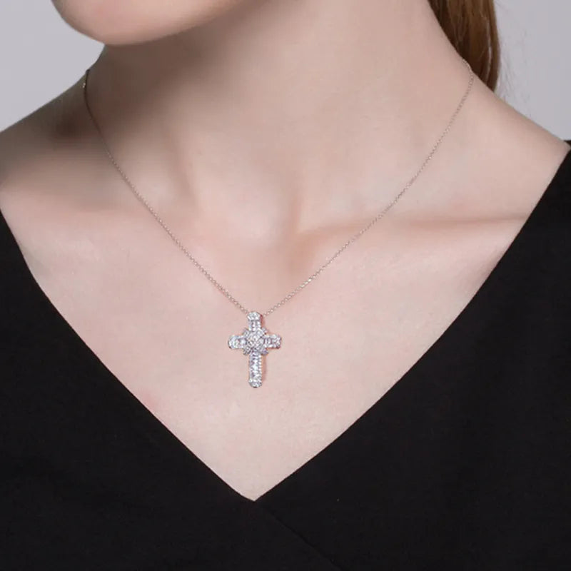 Crystal Cross Charm Necklace | Elegant Jewellery-Mary-Gold-State of Style