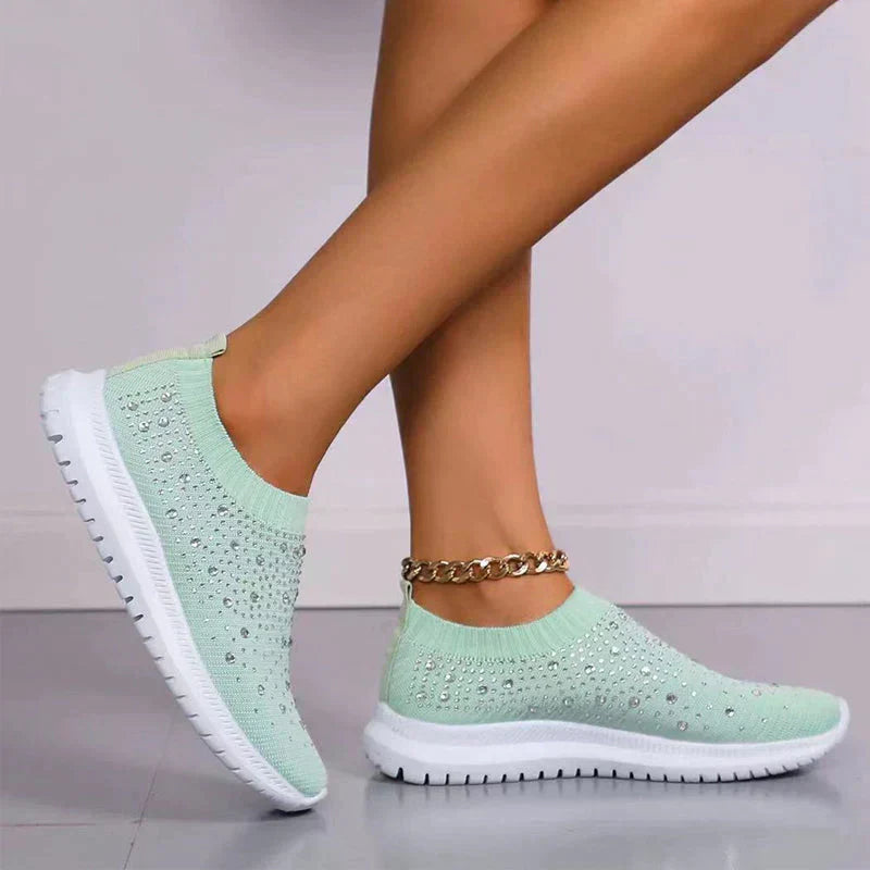 Crystal Shoes - GlamStep-GREEN-5.5-State of Style