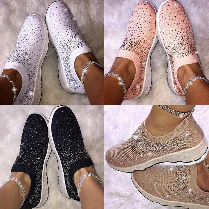 Crystal Shoes - GlamStep-WHITE-5.5-State of Style