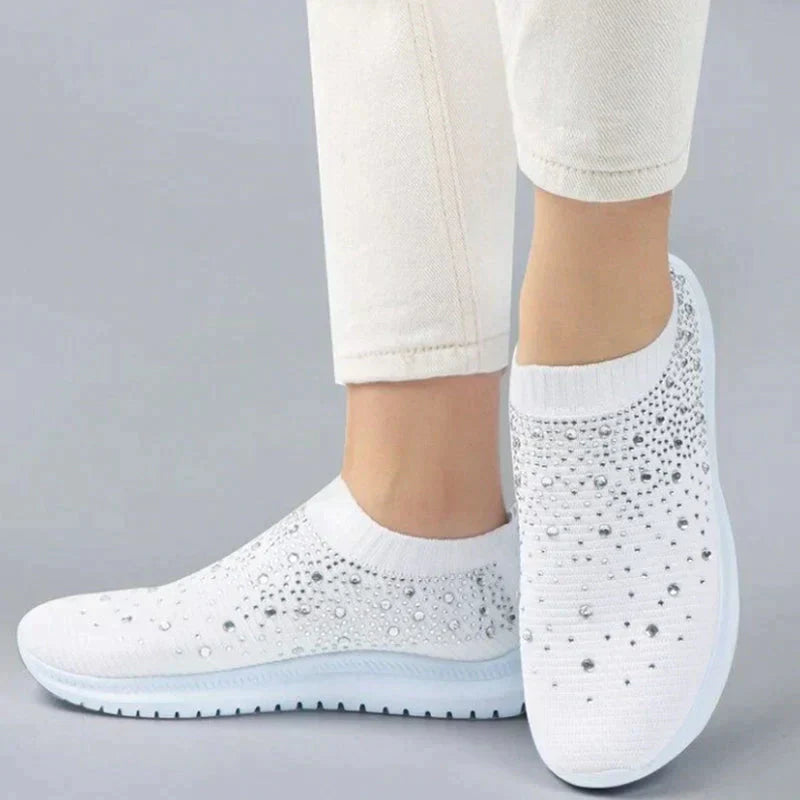 Crystal Shoes - GlamStep-WHITE-5.5-State of Style