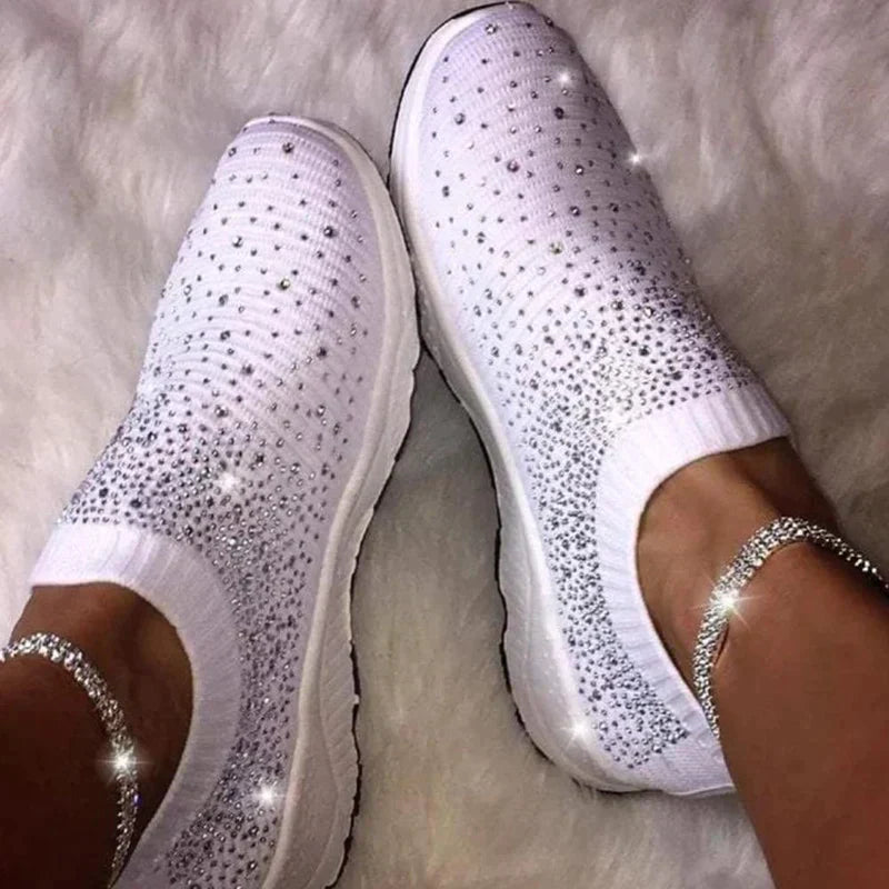 Crystal Shoes - GlamStep-WHITE-5.5-State of Style