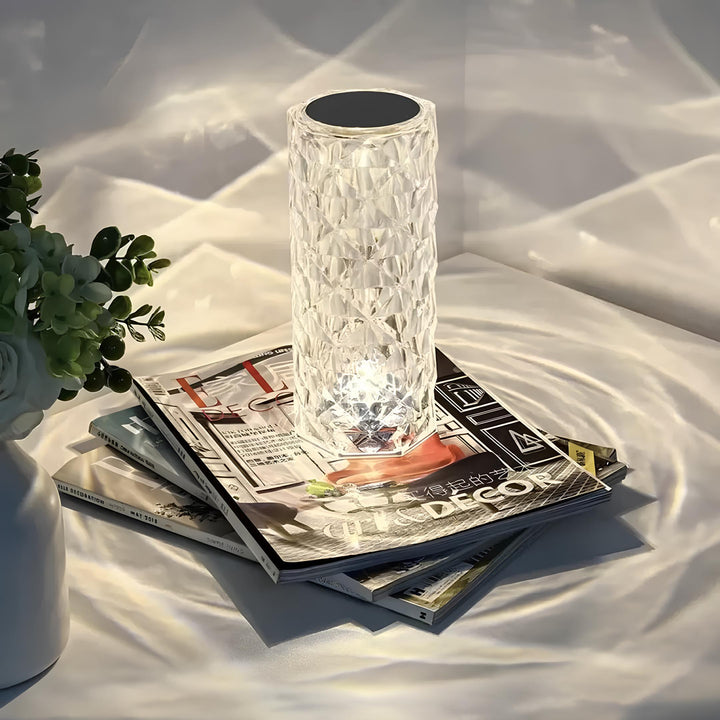 Crystal Table Lamp with Touch Control - Aurora-State of Style