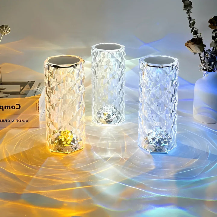 Crystal Table Lamp with Touch Control - Aurora-State of Style