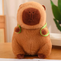 Cuddly Capybara with Turtle Backpack - TurtleBuddy-Brown-23cm (0.2kg)-State of Style