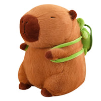 Cuddly Capybara with Turtle Backpack - TurtleBuddy-Brown-23cm (0.2kg)-State of Style