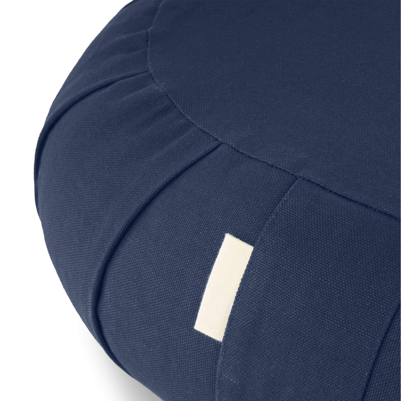 Curved Organic Cotton Meditation Cushion with Washable Cover-Blue-State of Style