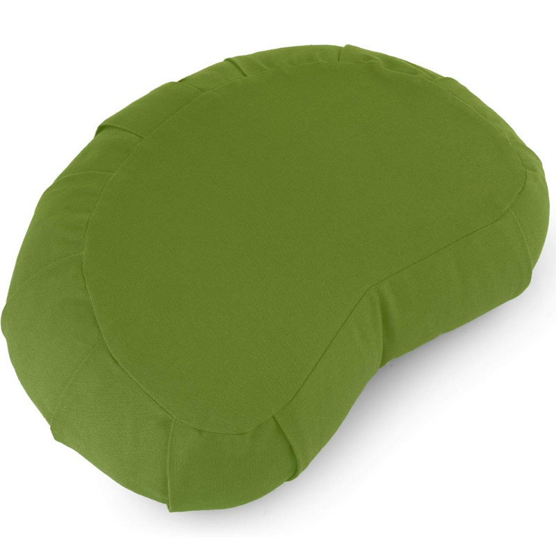 Curved Organic Cotton Meditation Cushion with Washable Cover-Blue-State of Style