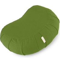 Curved Organic Cotton Meditation Cushion with Washable Cover-Green-State of Style