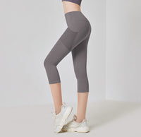 CurveFlex Plus-Size Summer Yoga Leggings-Dark Grey-2XL-State of Style