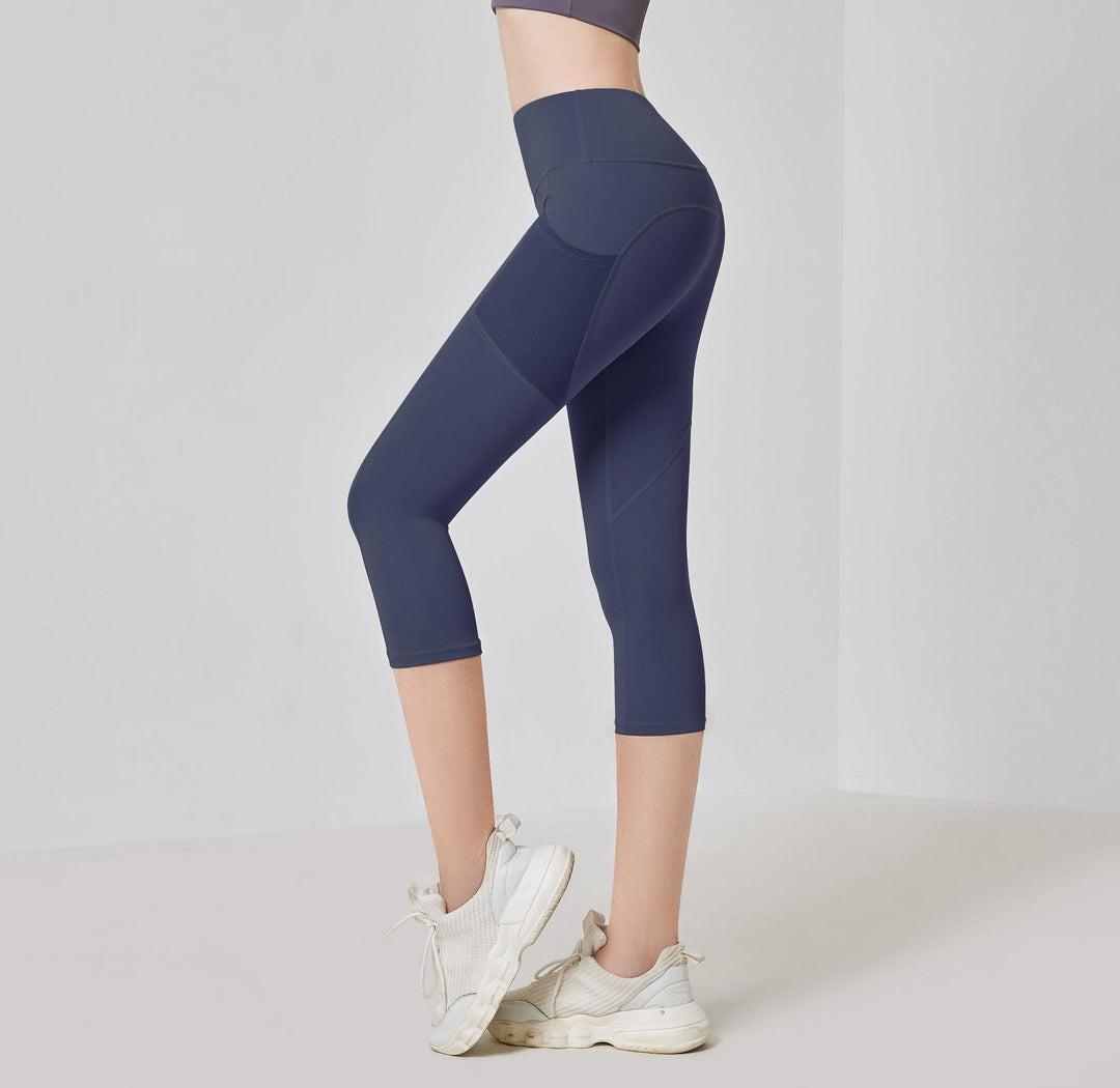 CurveFlex Plus-Size Summer Yoga Leggings-Dark Violet-2XL-State of Style