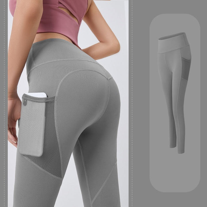 CurveFlex Plus-Size Summer Yoga Leggings-Grey-2XL-State of Style
