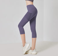 CurveFlex Plus-Size Summer Yoga Leggings-Purple-2XL-State of Style