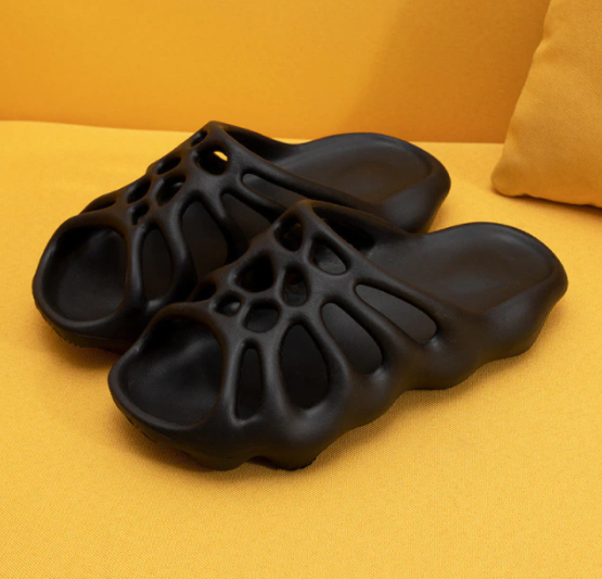 Cut-Out Platform Slippers-Black-3.0-State of Style