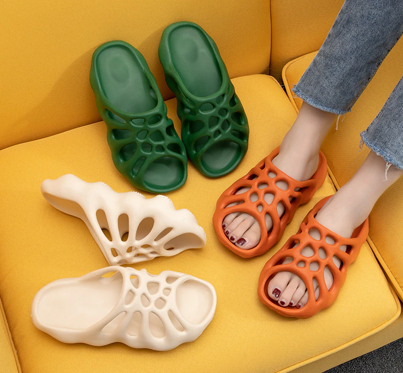 Cut-Out Platform Slippers-Green-3.0-State of Style
