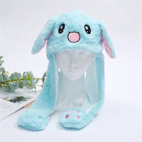 Cute Hat with Moving Ears - BunnyBounce Hat-Blue Rabbit-State of Style